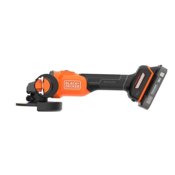 18V Аголна брусилка 115mm 2x2Ah Brushless, во торба Black+Decker | Технома