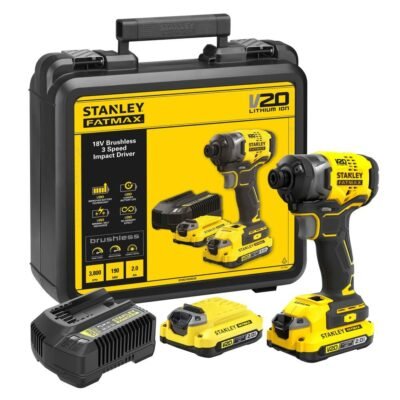 18V Ударен одвртувач 1/4 190Nm 2x2Ah Brushless V20 Stanley Fatmax | Технома